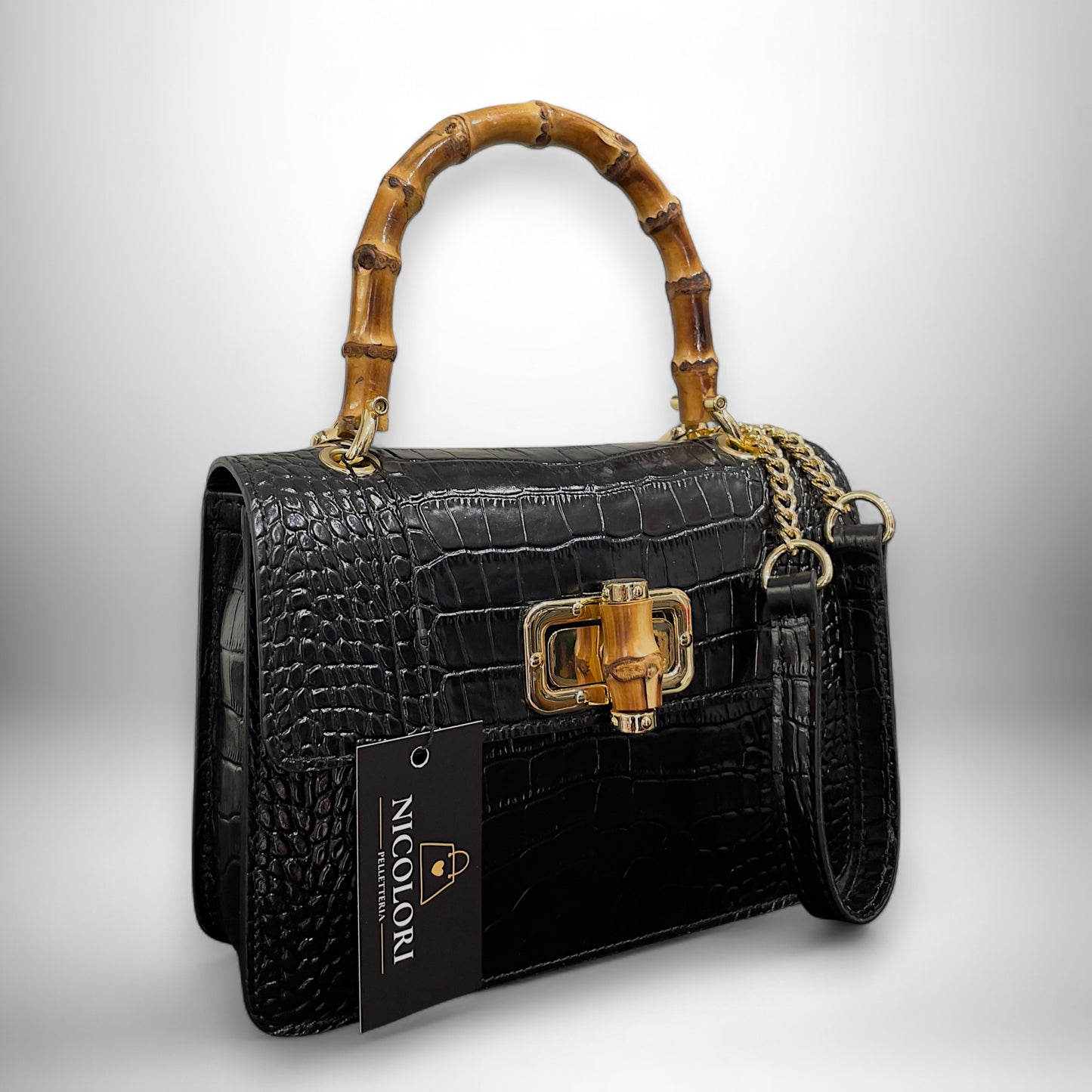 ALBA BAMBOO - borsa a mano e a tracolla