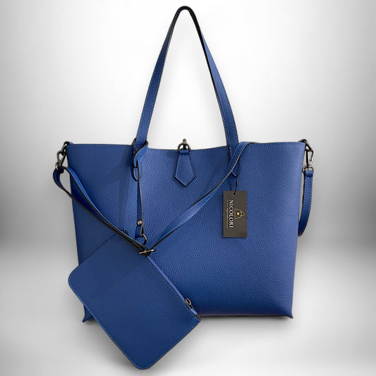 GINEVRA - shopper con doppi manici e tracolla