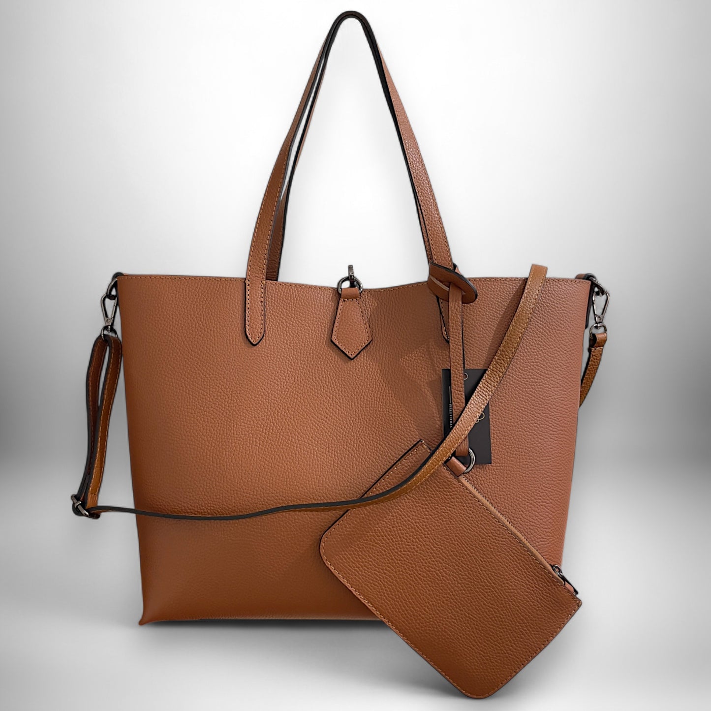GINEVRA - shopper con doppi manici e tracolla