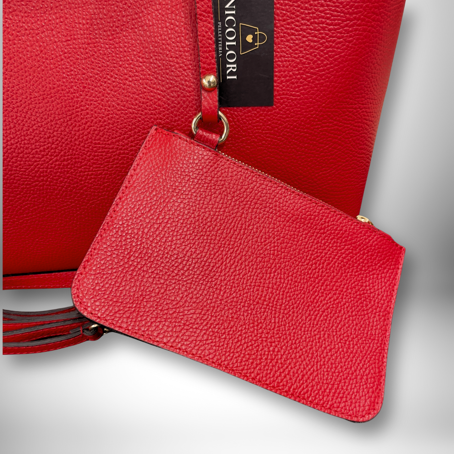 GINEVRA - shopper con doppi manici e tracolla