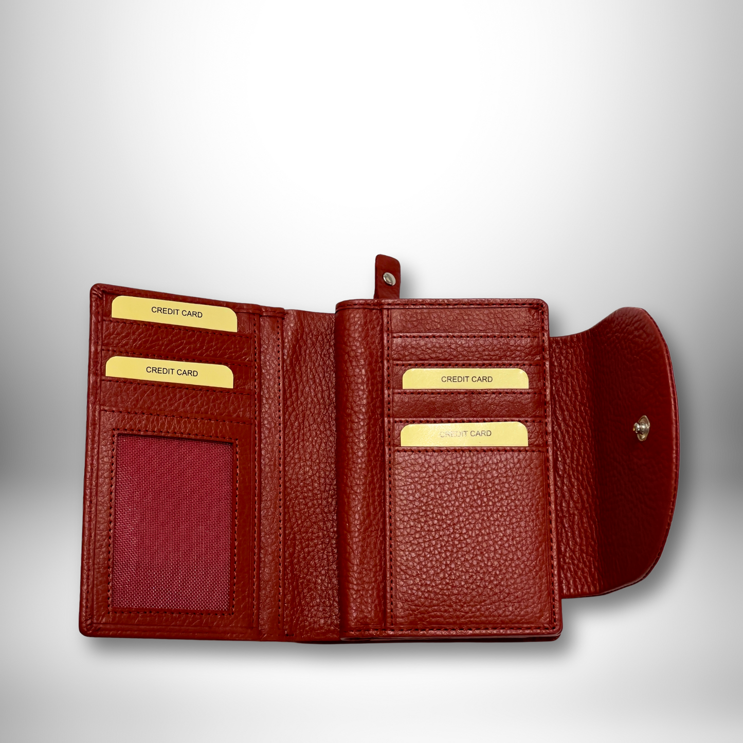 PORTAFOGLIO IN PELLE DA DONNA CON CHIUSURA FLAP