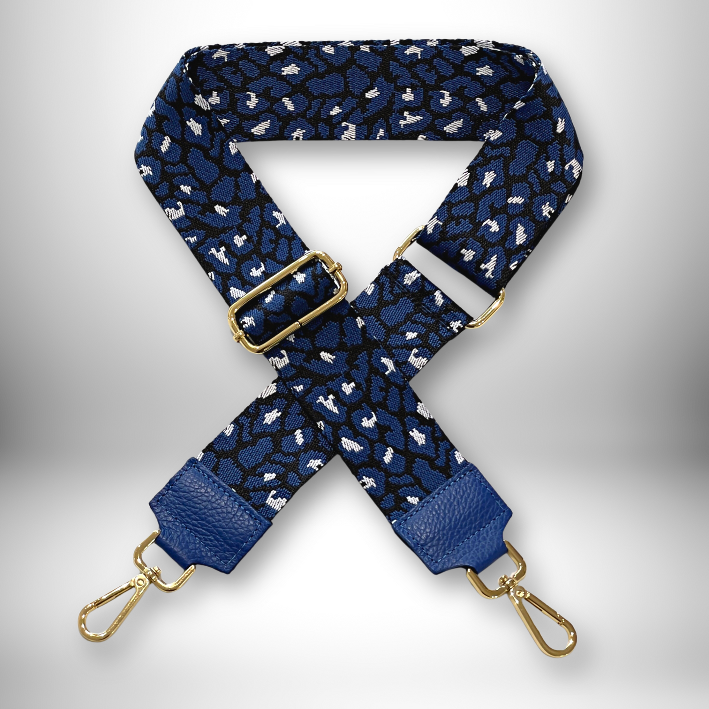 TRACOLLA PER BORSA MOTIVO ARTIGIANALE BLU
