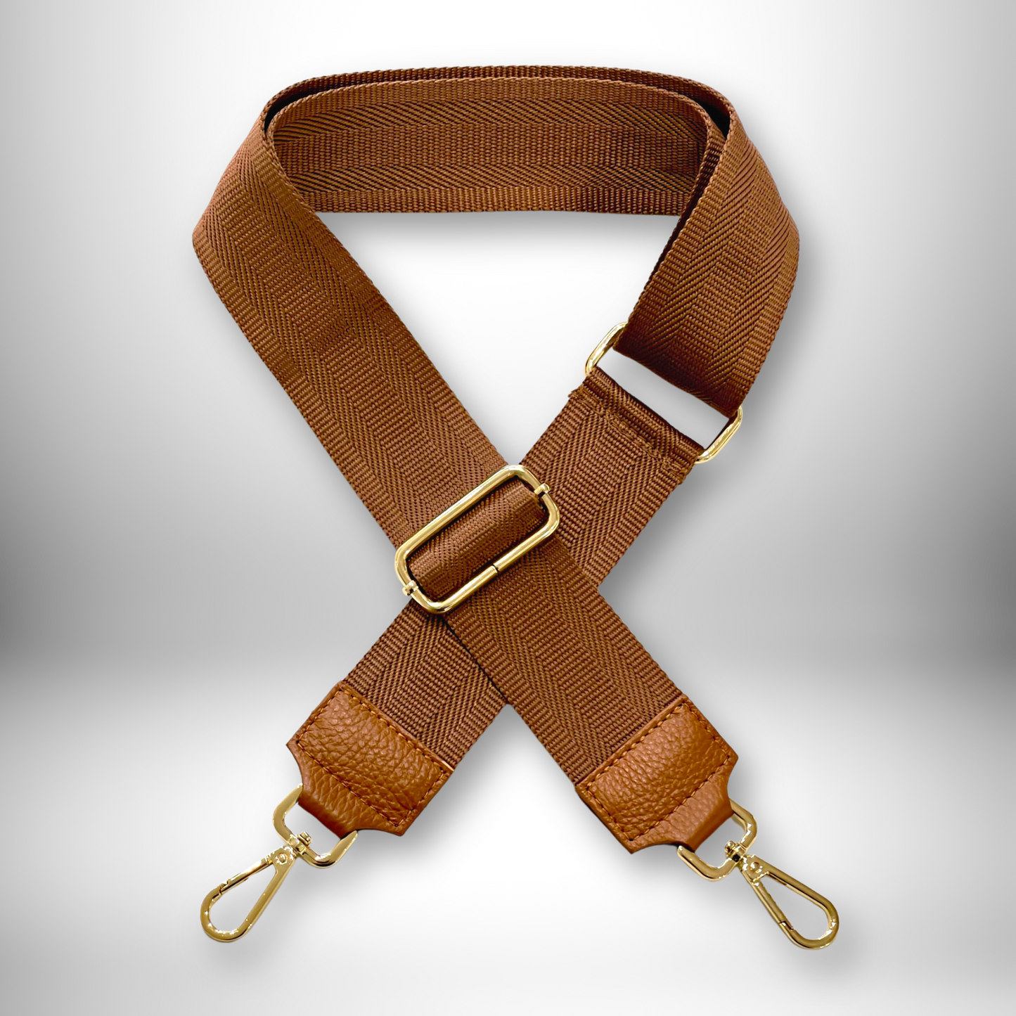 TRACOLLA PER BORSA MOTIVO CLASSIC NOCCIOLA