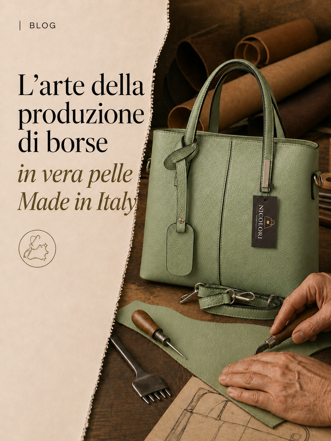 L'arte della produzione di borse in vera pelle Made in Italy