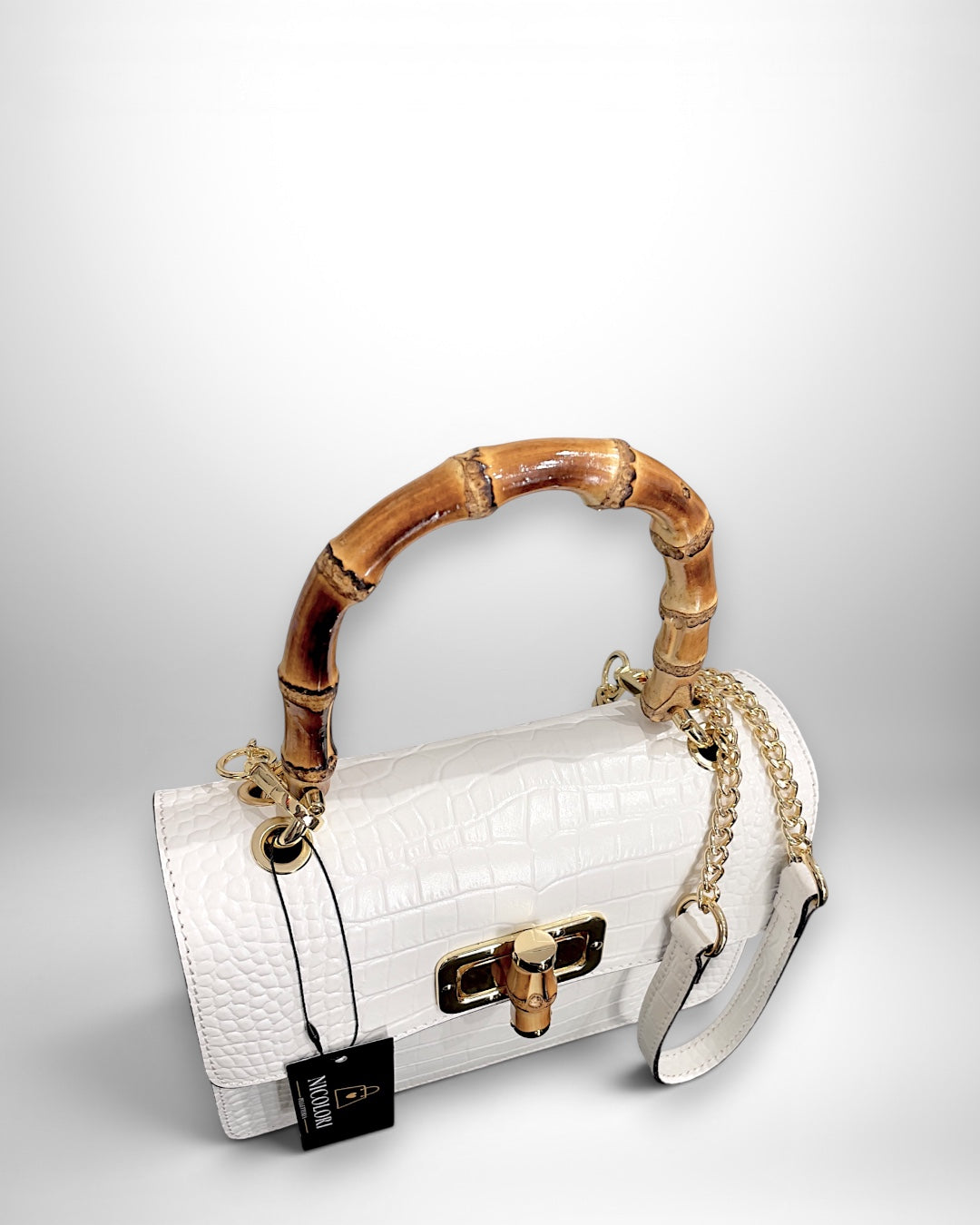 ALBA BAMBOO - Borsa a Mano con Tracolla