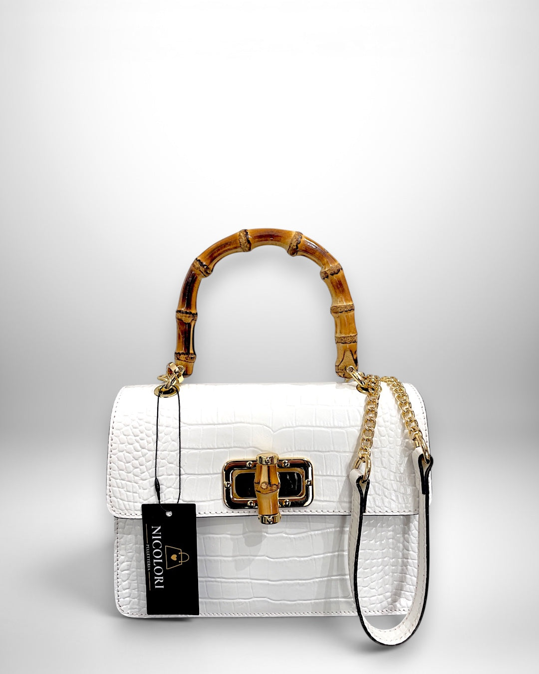 ALBA BAMBOO - Borsa a Mano con Tracolla