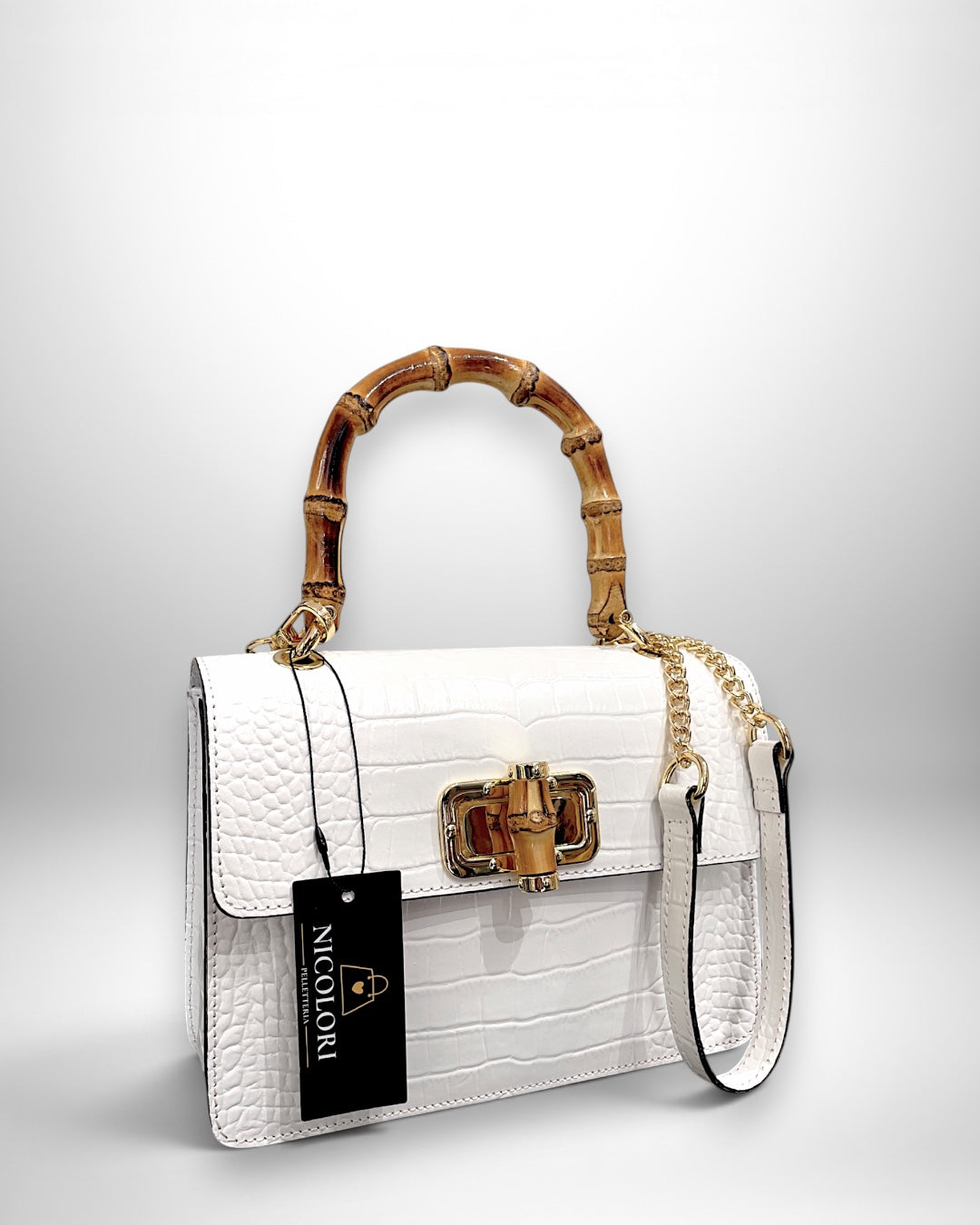 ALBA BAMBOO - Borsa a Mano con Tracolla