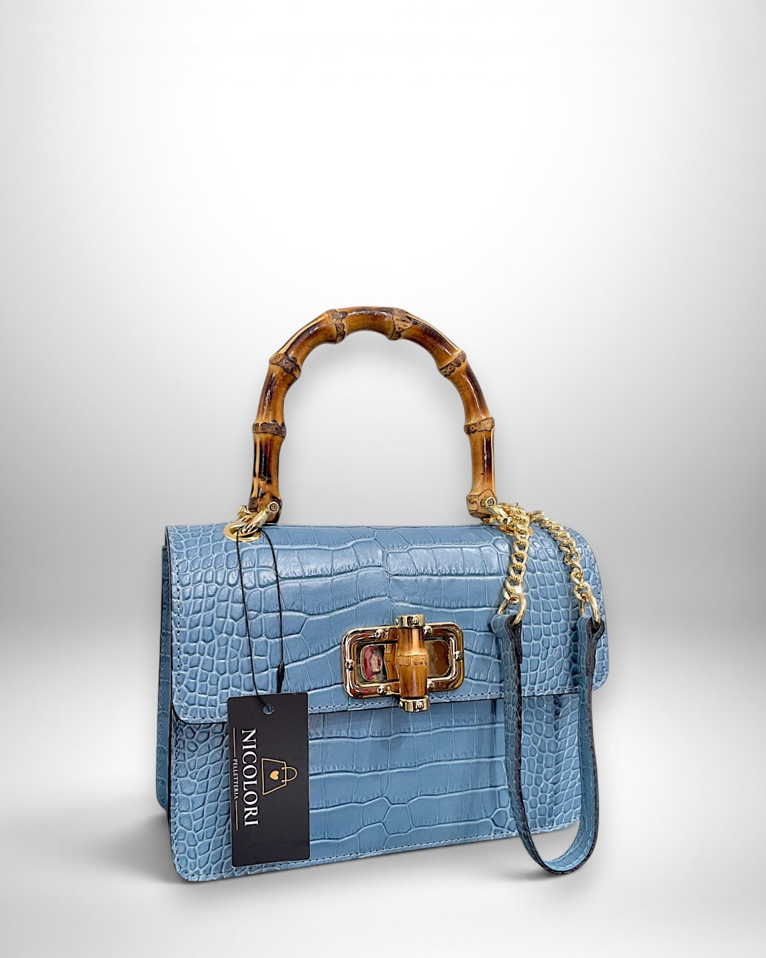 ALBA BAMBOO - Borsa a Mano con Tracolla