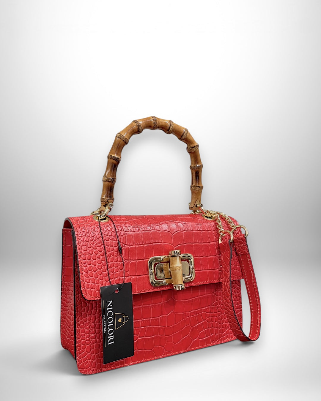 ALBA BAMBOO - Borsa a Mano con Tracolla