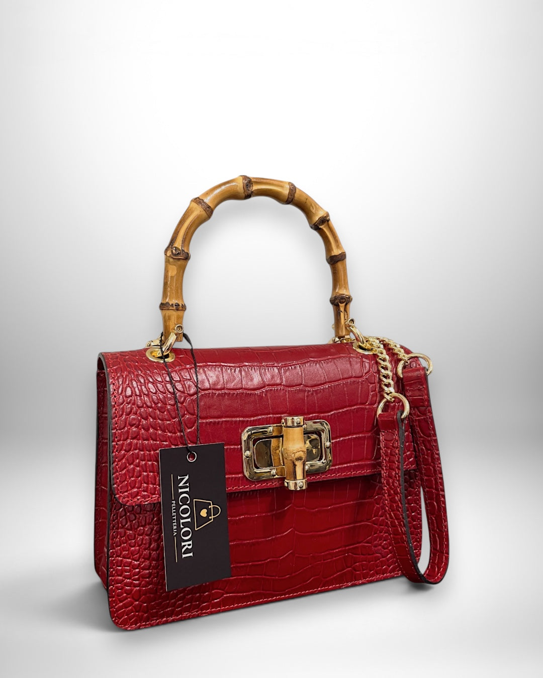 ALBA BAMBOO - Borsa a Mano con Tracolla