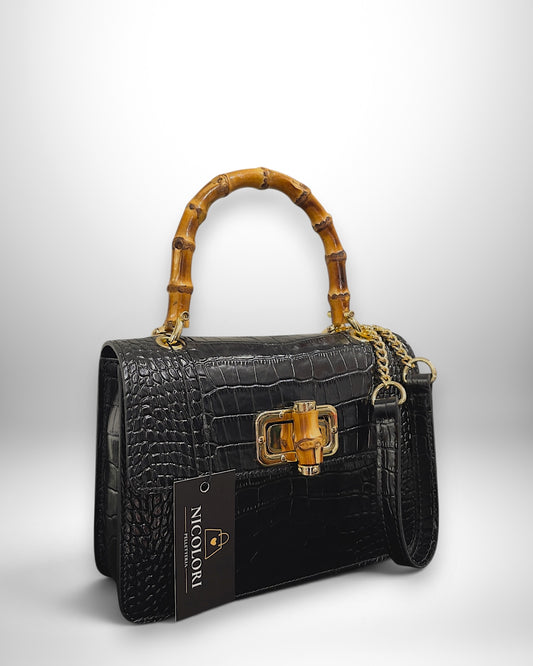 ALBA BAMBOO - Borsa a Mano con Tracolla