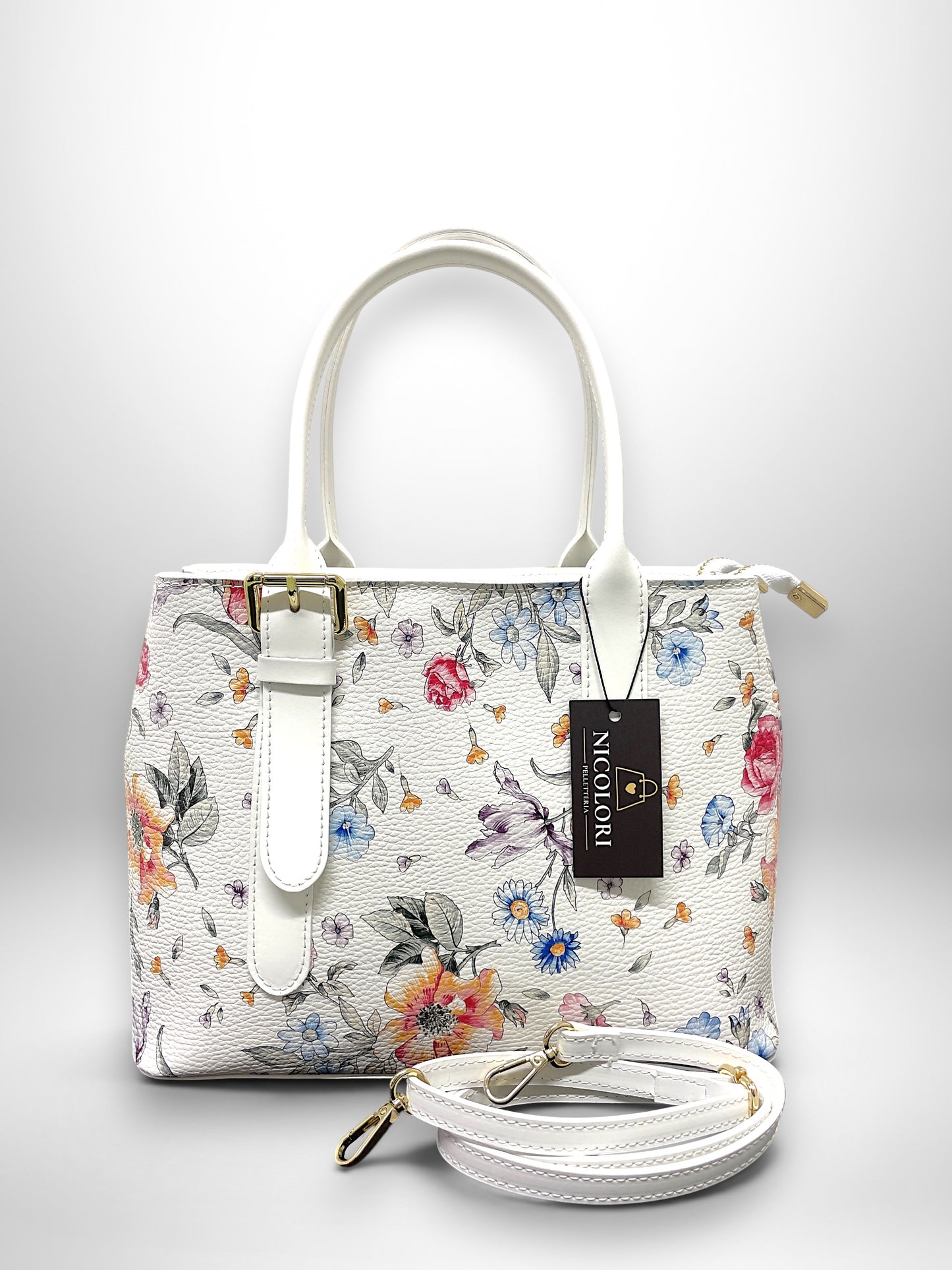 BEATRICE FLORAL - Borsa a Spalla con Tracolla