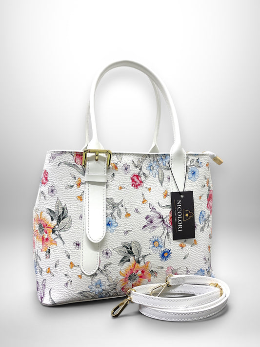 BEATRICE FLORAL - Borsa a Spalla con Tracolla