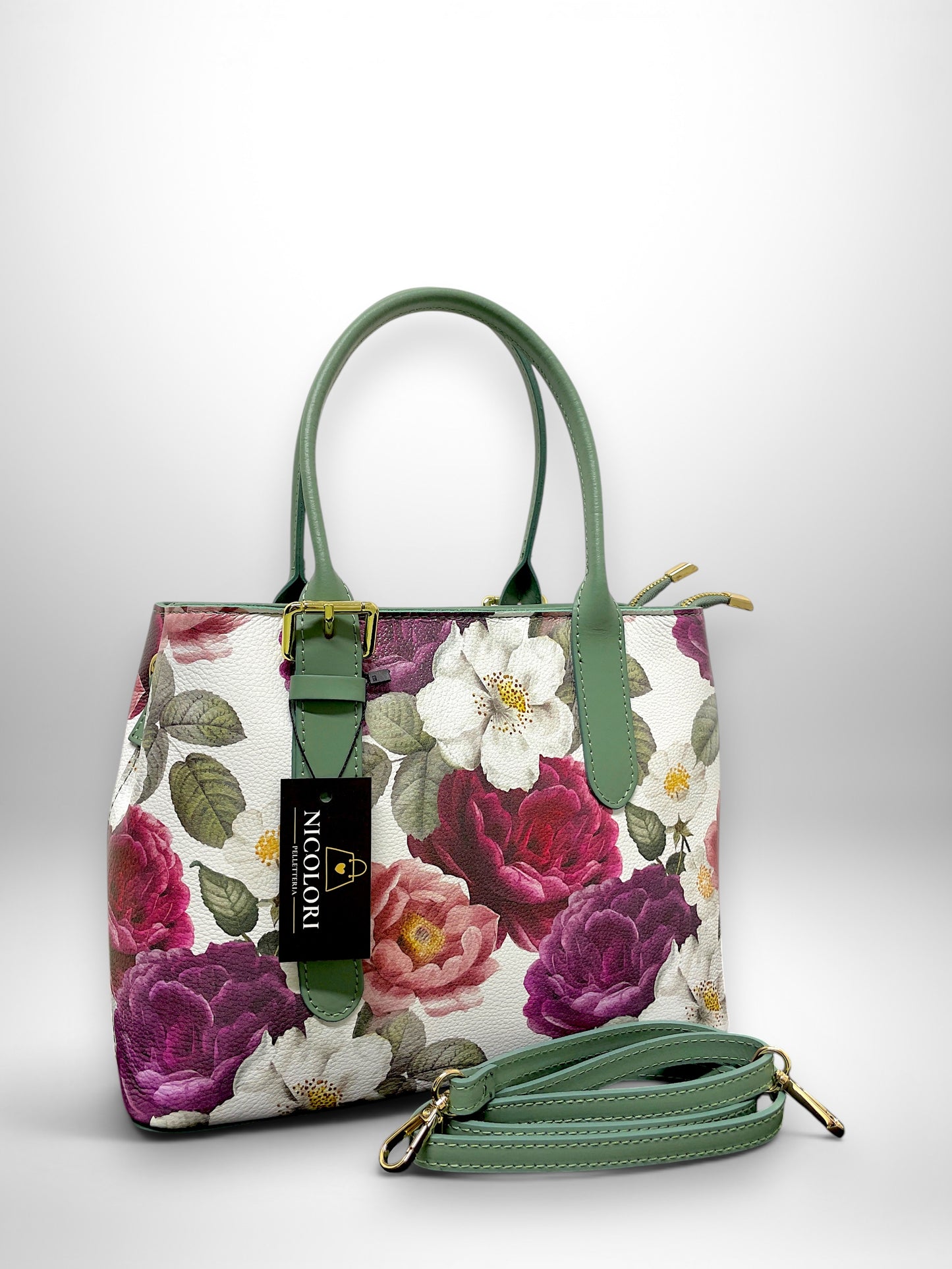 BEATRICE FLORAL - Borsa a Spalla con Tracolla
