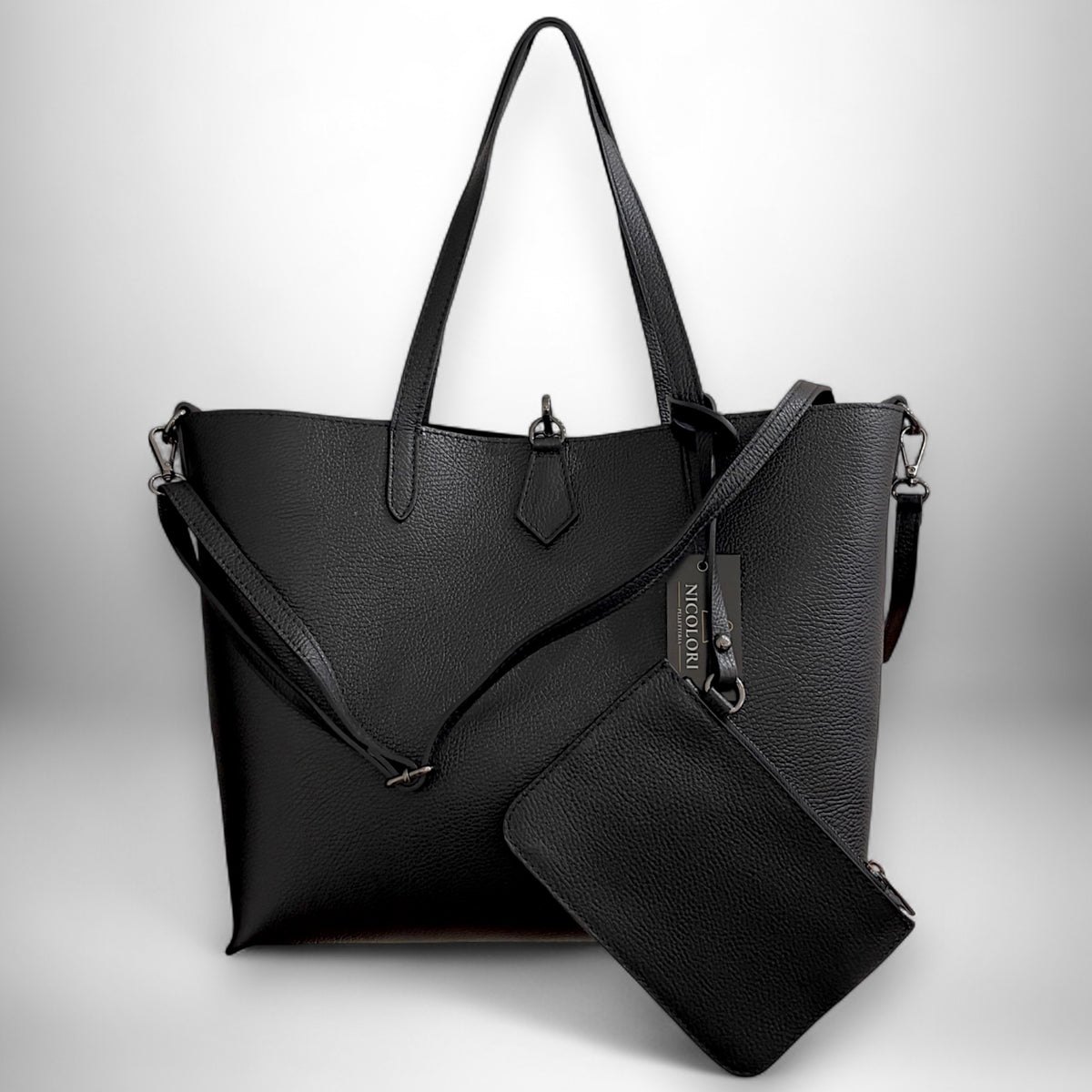 GINEVRA - Shopper doppi manici con Tracolla