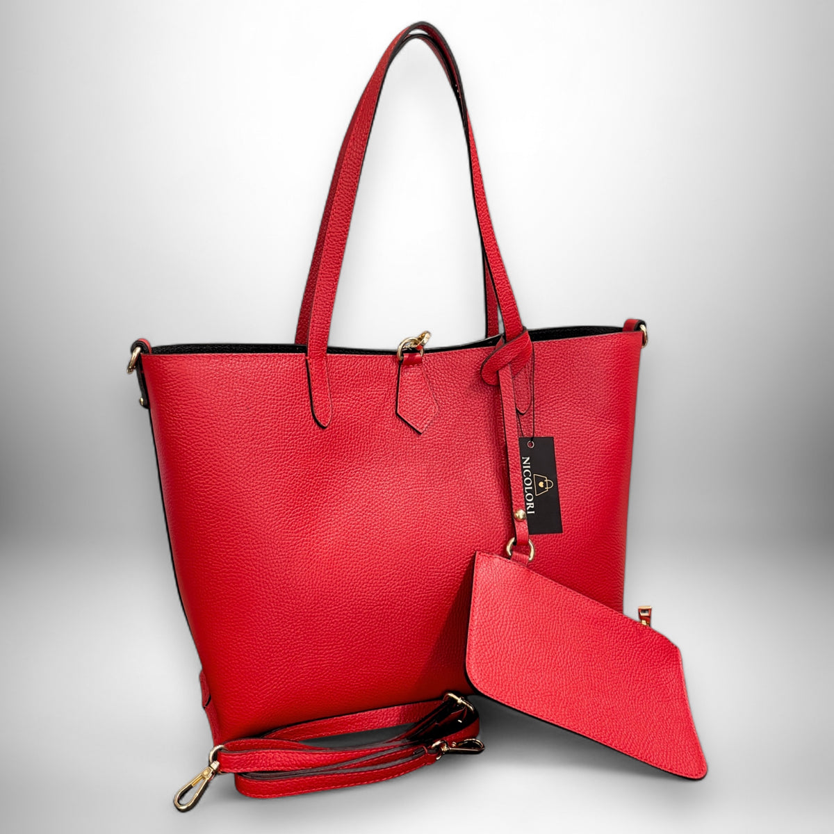 GINEVRA - Shopper doppi manici con Tracolla