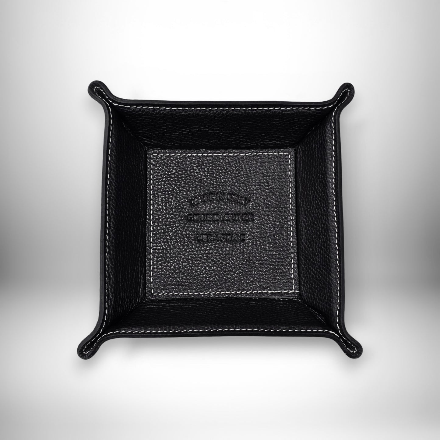 SVUOTATASCHE IN VERA PELLE NERO